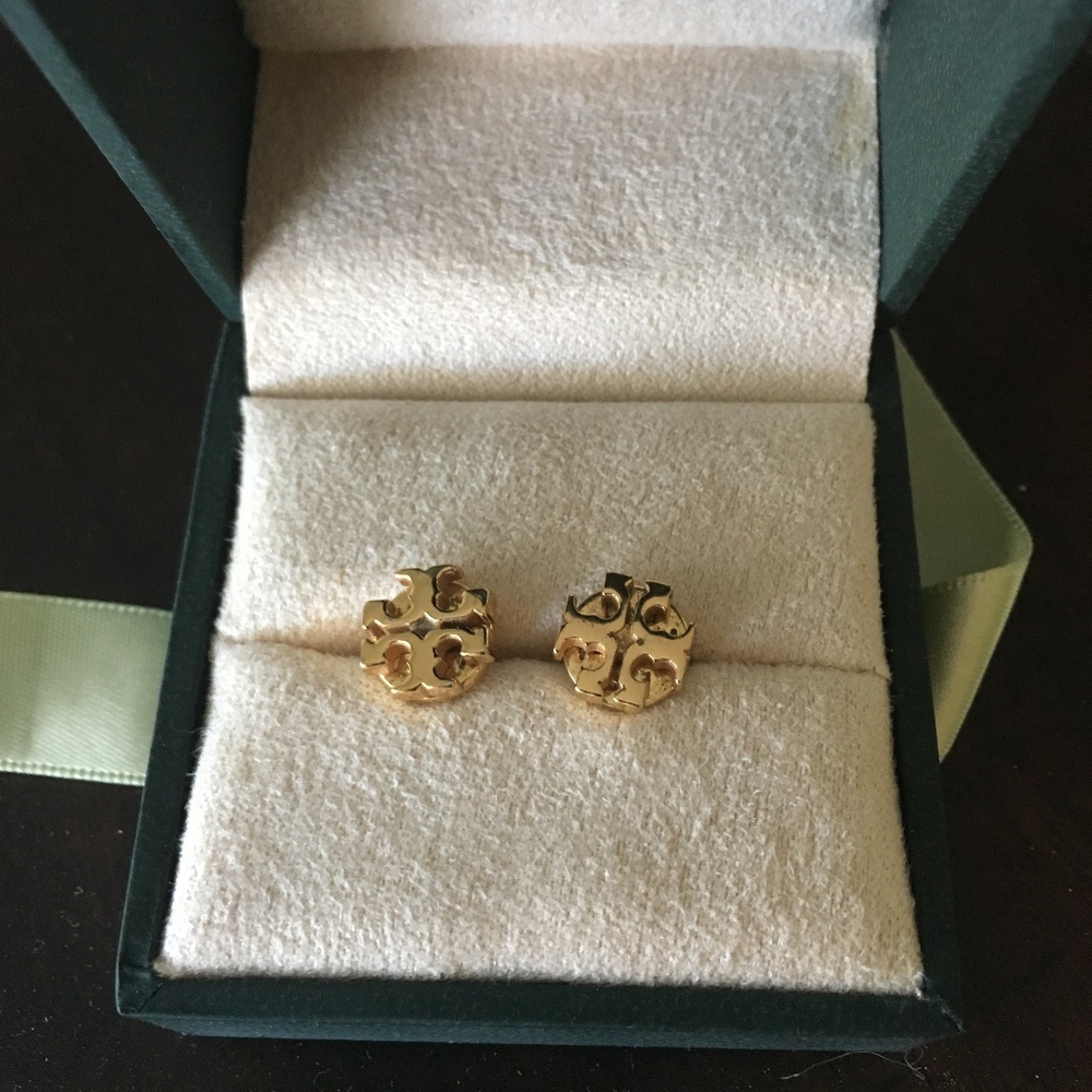 Tory Burch earrings - small gold logo